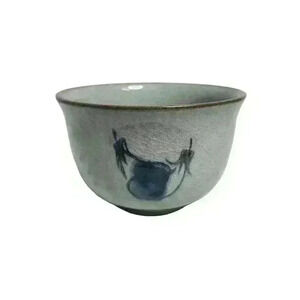Vintage Japanese ARITA PORCELAIN Blue Gray 5" Rice Bowl
